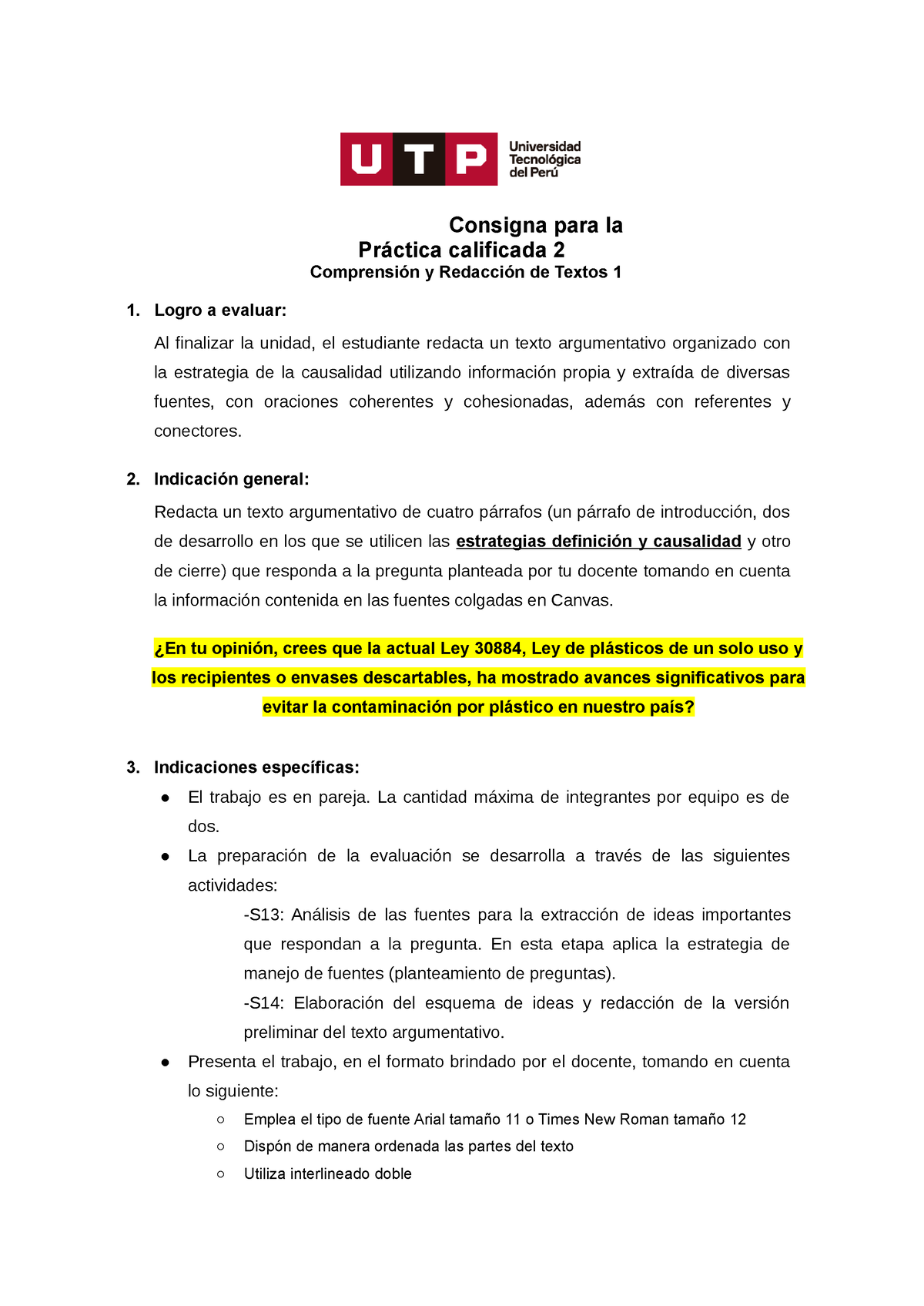 Formato De Entrega De La PC2 - Consigna Para La Práctica Calificada 2 ...