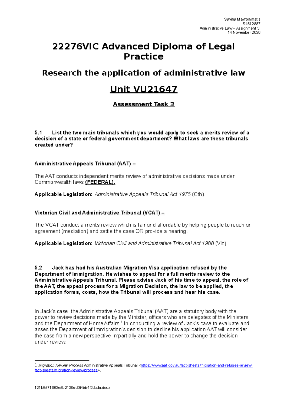 administrative-law-assessment-task-3-llw3000-vu-studocu