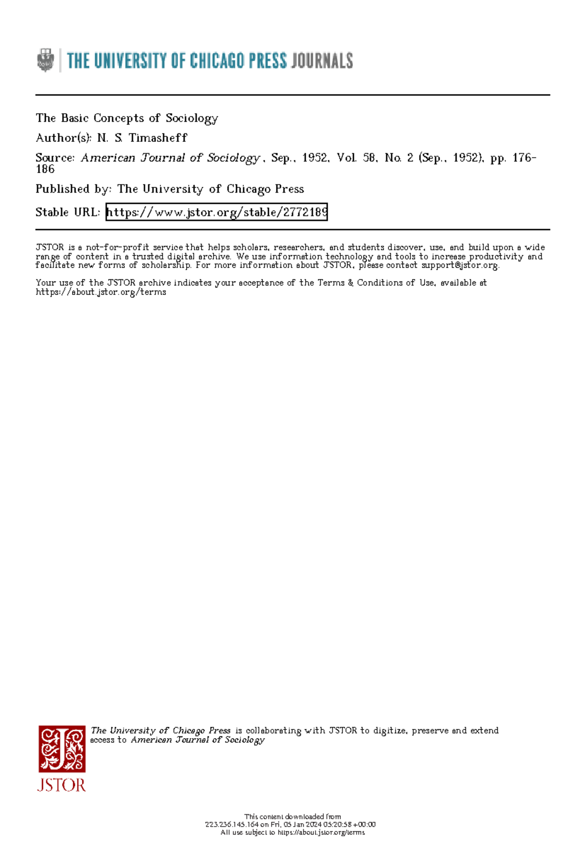 Basic concepts in sociology the basic concepts of sociology author s