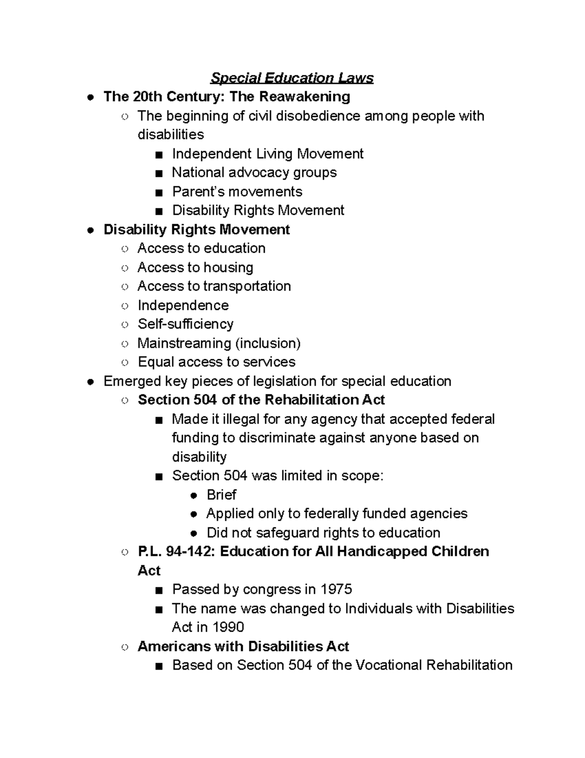 article analysis special education law assignment