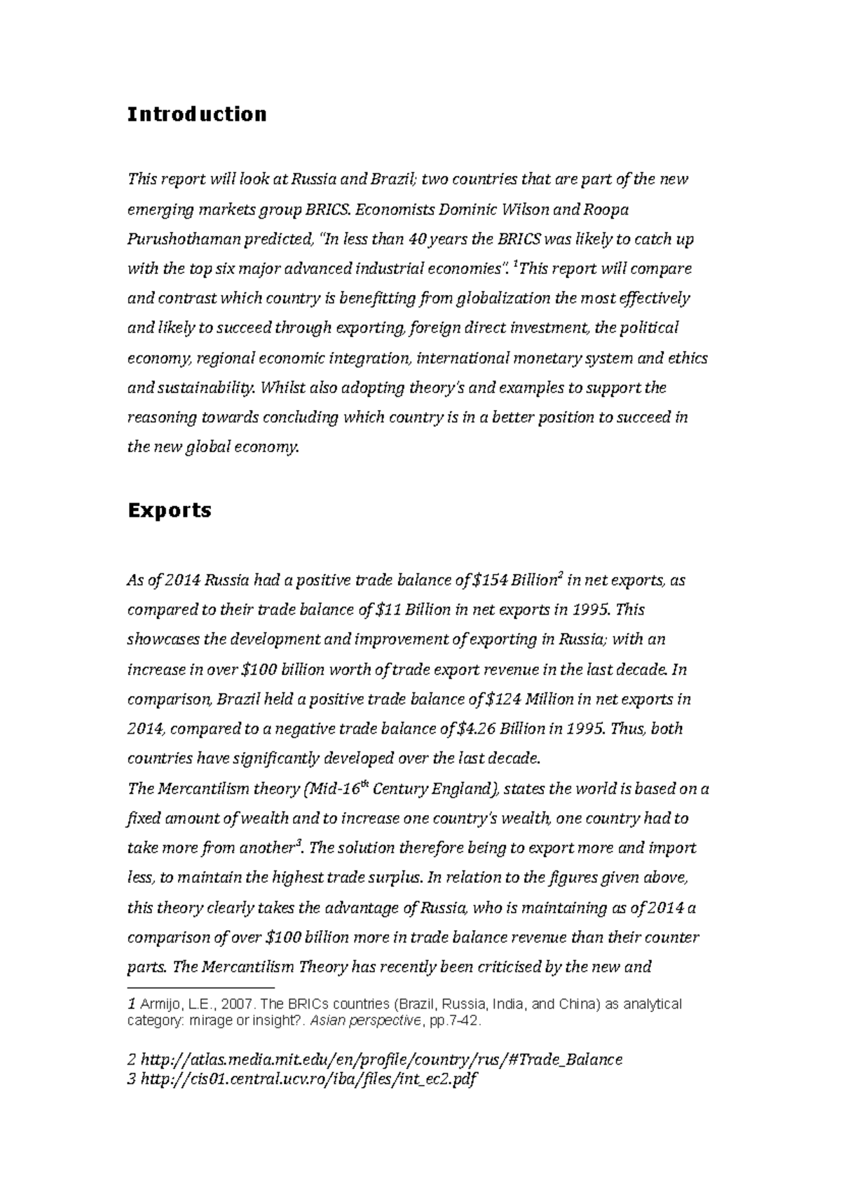 International business Report main body - Introduction This report will ...