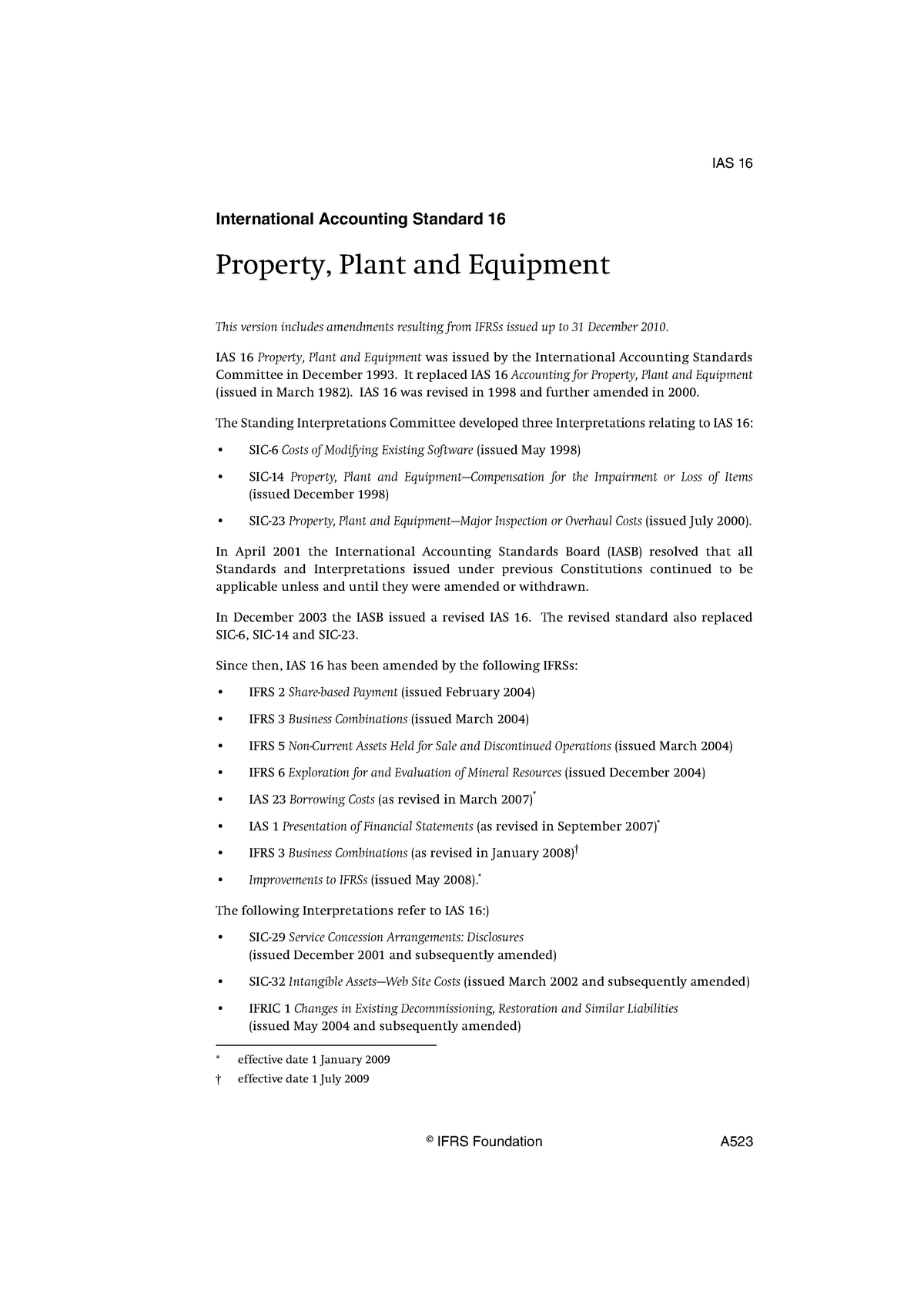 IAS 16 Property, Plant And Equipment - IAS 16 International Accounting ...