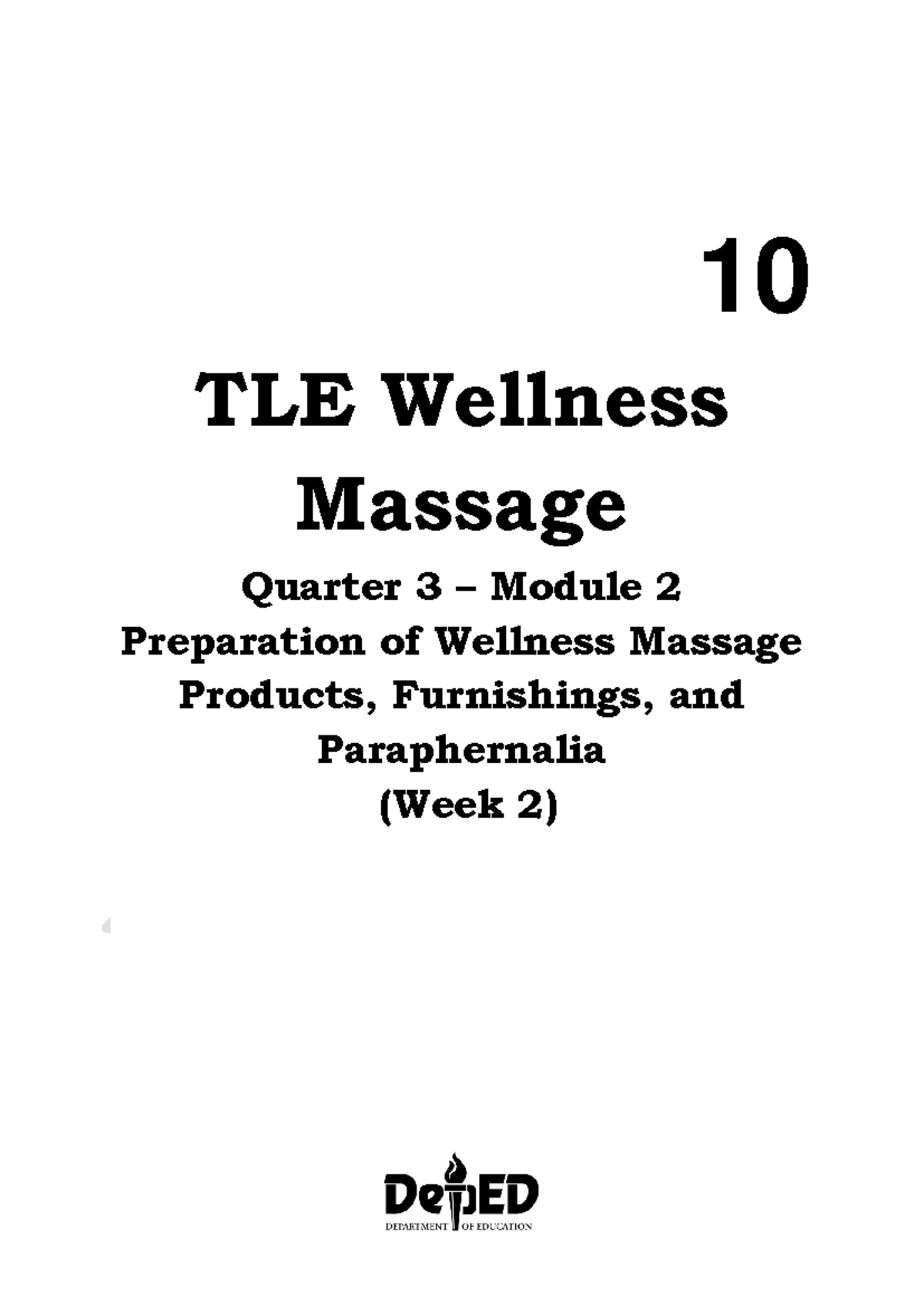 2 Q3 Beauty Care 10 TLE Wellness Massage Quarter 3 Module 2