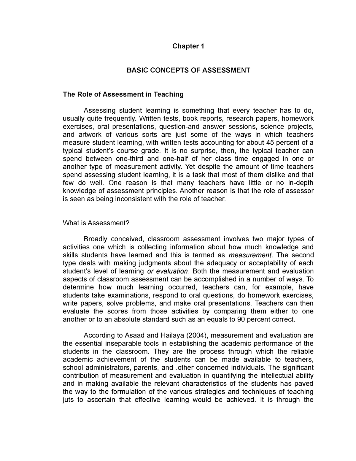 Module In Assessment Of Learning 1 - Chapter 1 BASIC CONCEPTS OF ...