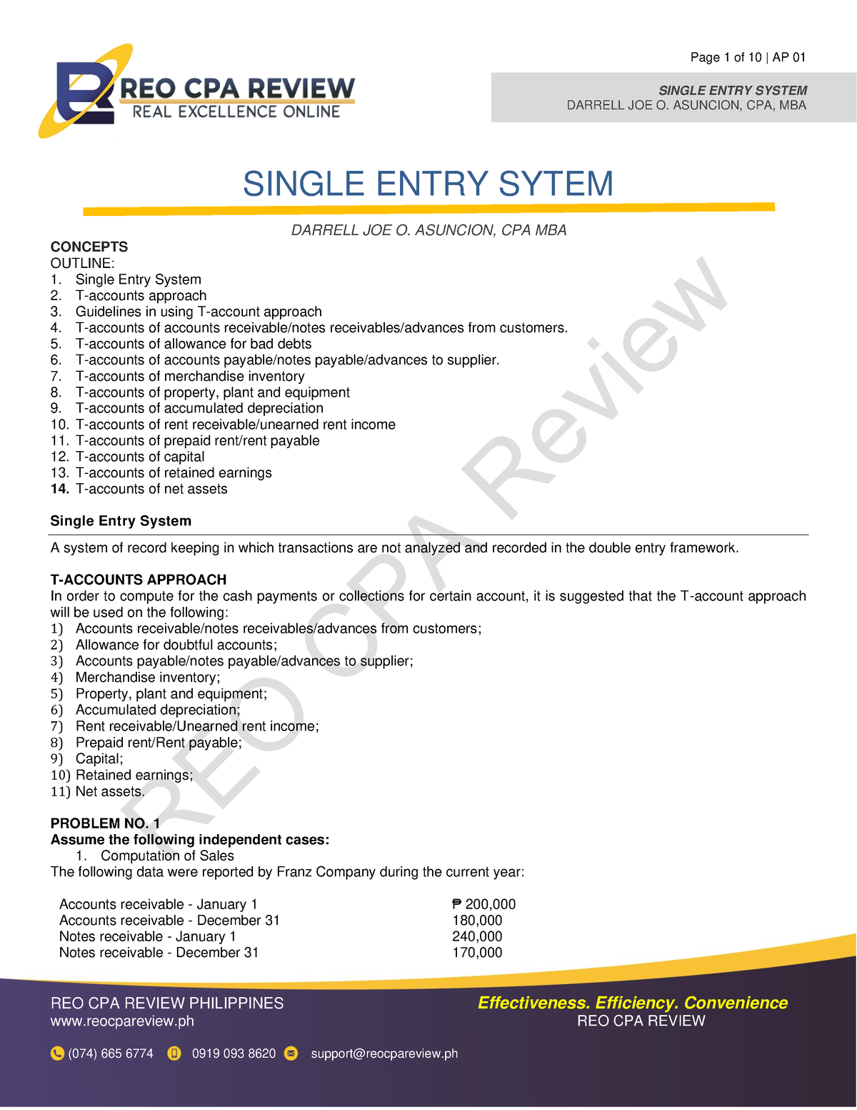 reo assignments