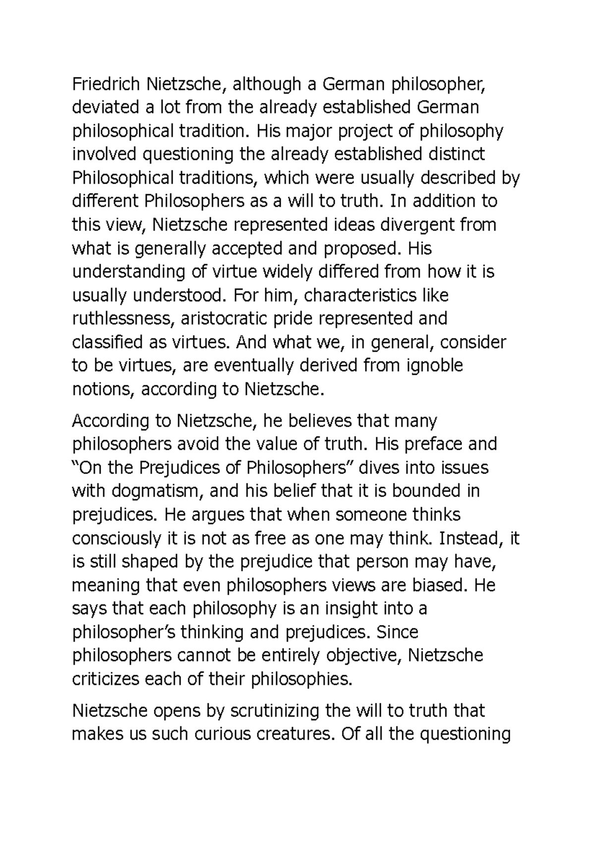 Friedrich Nietzsche - Notes - Friedrich Nietzsche, Although A German ...