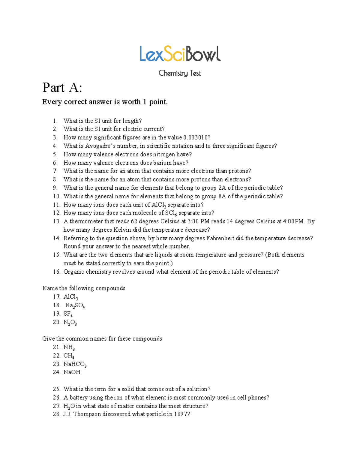 science-bowl-practice-questions-lexscibowl-chemistry-test-part-a