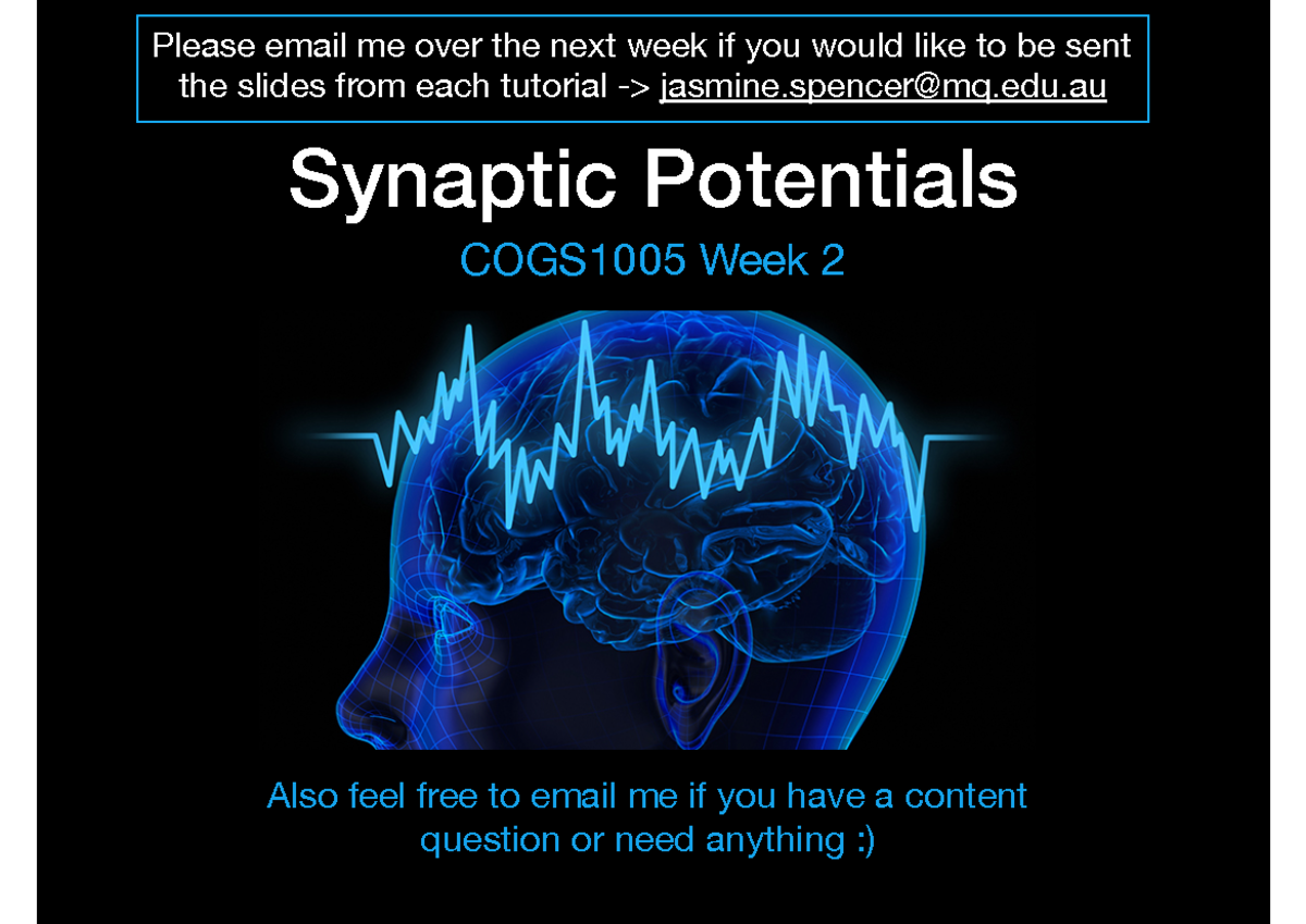 Cogs100 5 Week 2 Lab Lab Notes Synaptic Potentials Cogs1005 Week 2 Cogs100 5 Week 2 Lab Lab Notes Synaptic Potentials Cogs1005 Week 2