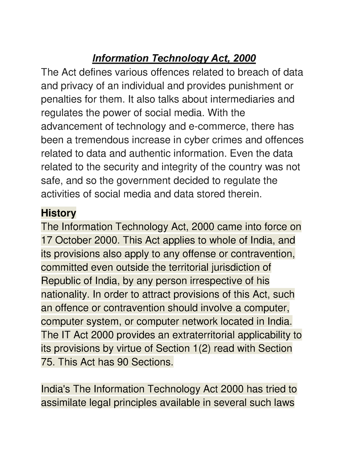 case study on information technology act 2000