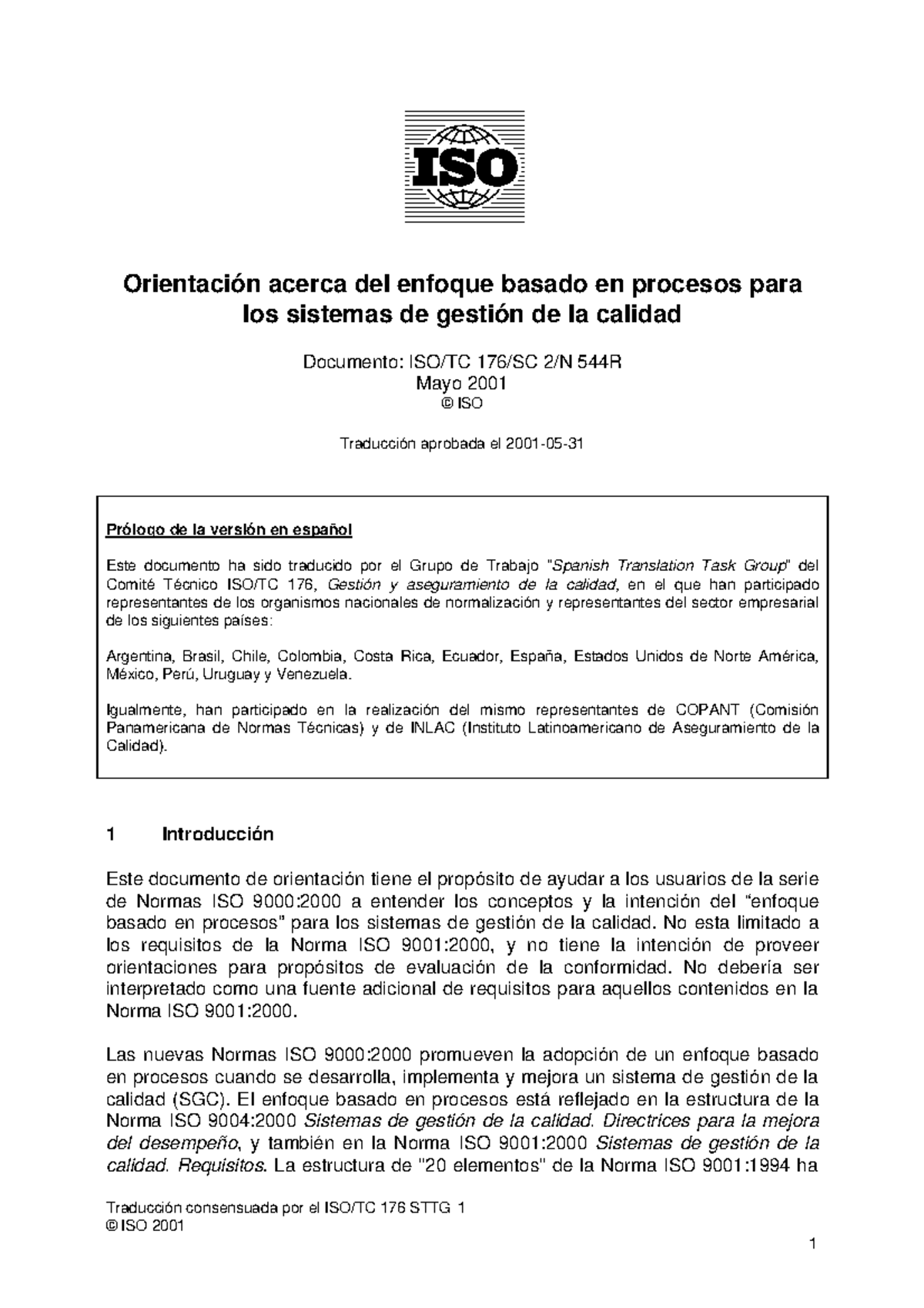 Orientacion Hacia LOS Procesos ISO 9001 - Traducción consensuada por el ...