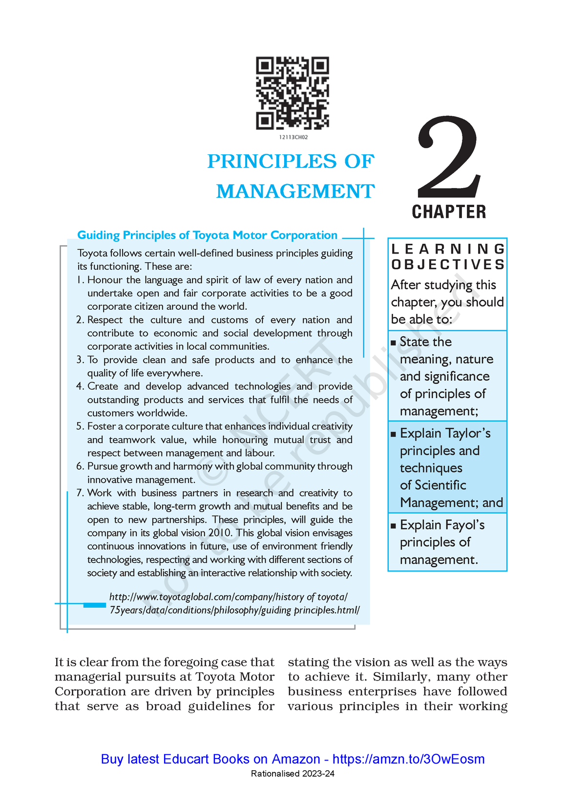 Ch-2 Principles Of Management - 2 PRINCIPLES OF MANAGEMENT CHAPTER L E ...