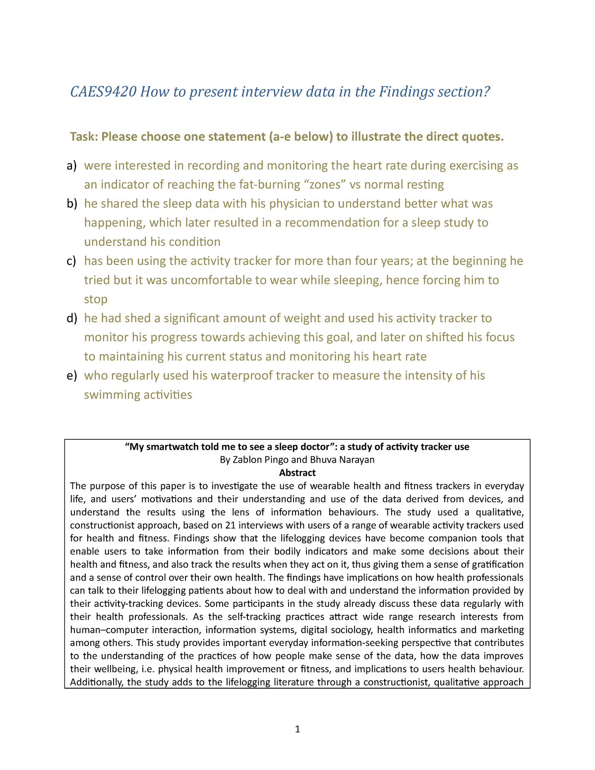 how to present interview data in a dissertation