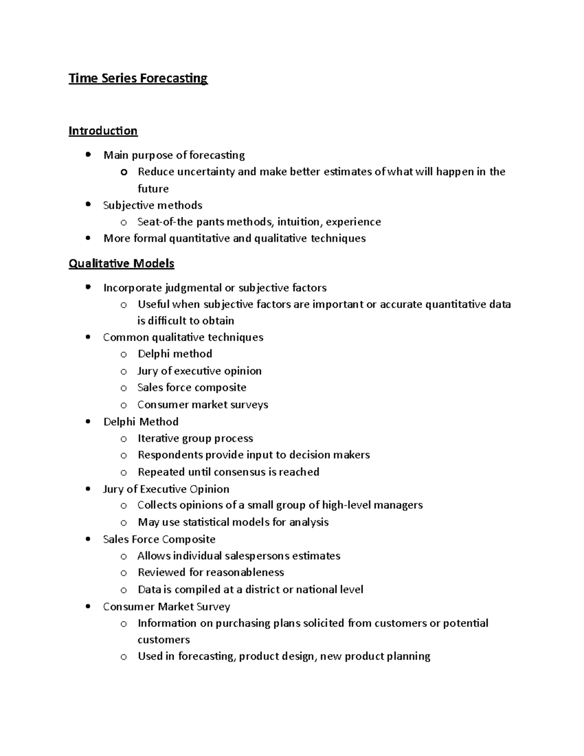 Time Series Forecasting- Business Statistics - Time Series Forecasting ...