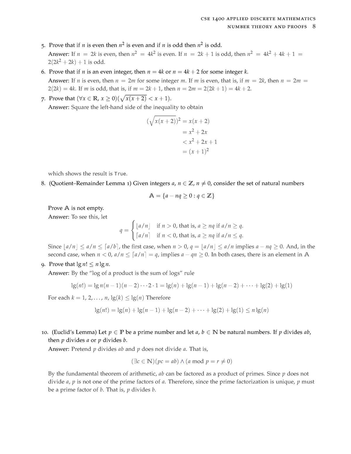 Number Theory Proofs Part-2 - Number Theory And Proofs 8 Prove That If ...