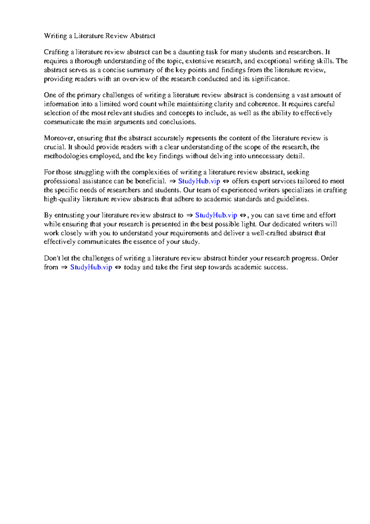 Writing A Literature Review Abstract - Writing a Literature Review ...