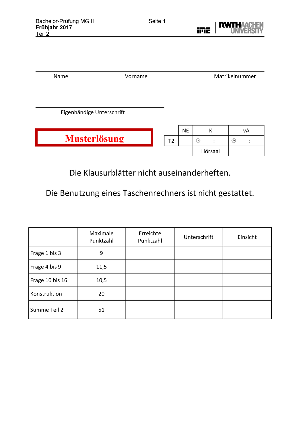 Klausur M Rz Fragen Und Antworten Bachelor Pr Fung Mg Ii Fr Hjahr Teil Seite