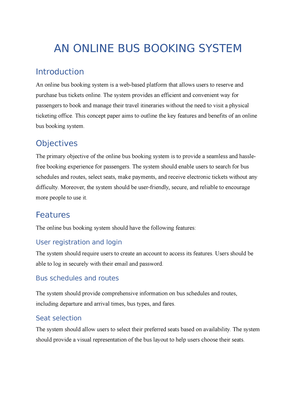 Bus Booking System - The System Provides An Efficient And Convenient ...