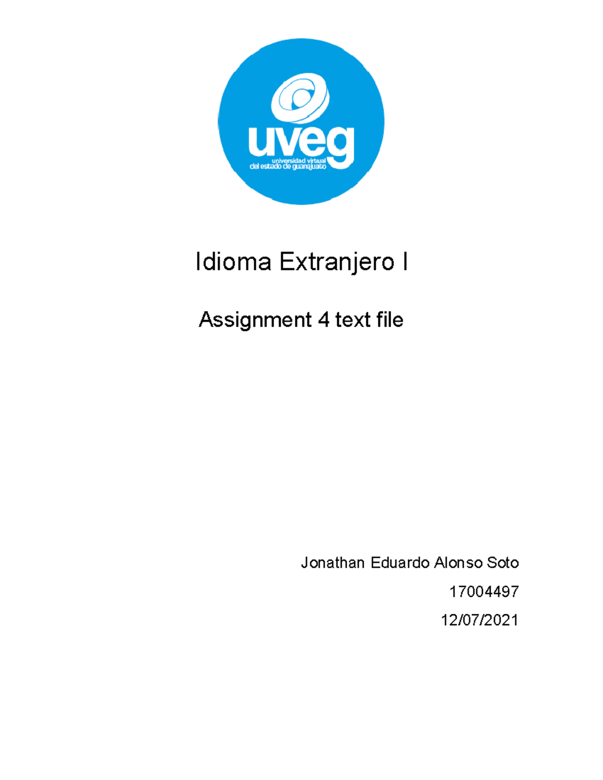 idioma extranjero 2 assignment 4 text file uveg