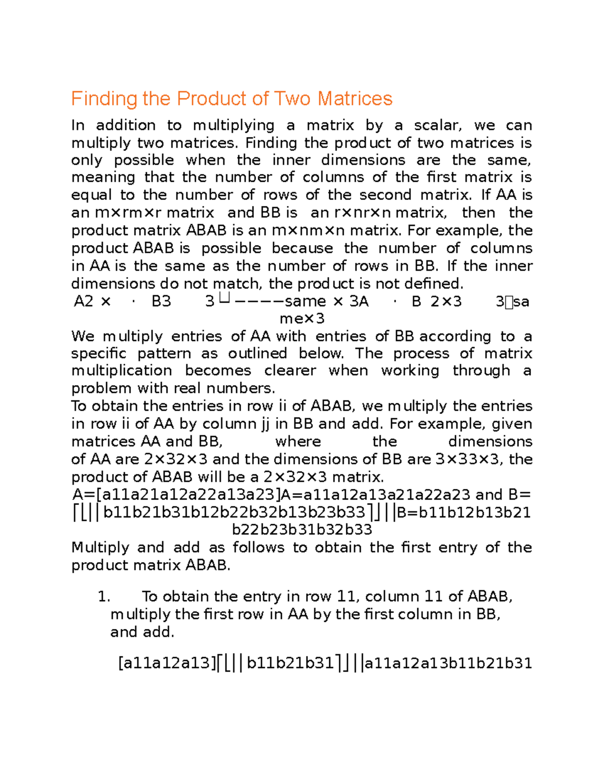 8-1 Reading and Participation Activities Matrices and Matrix Operations ...