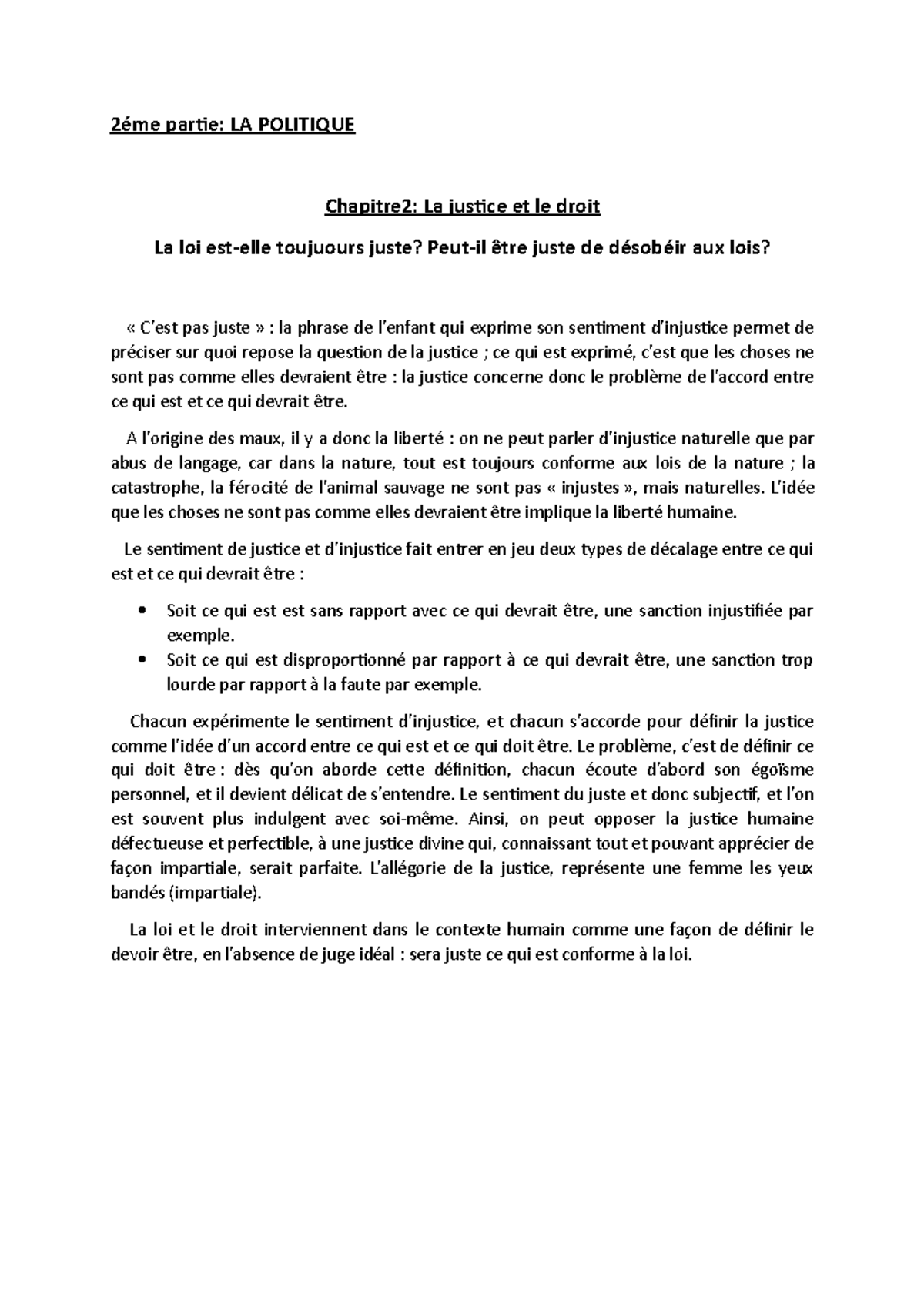 dissertation de philo sur la justice