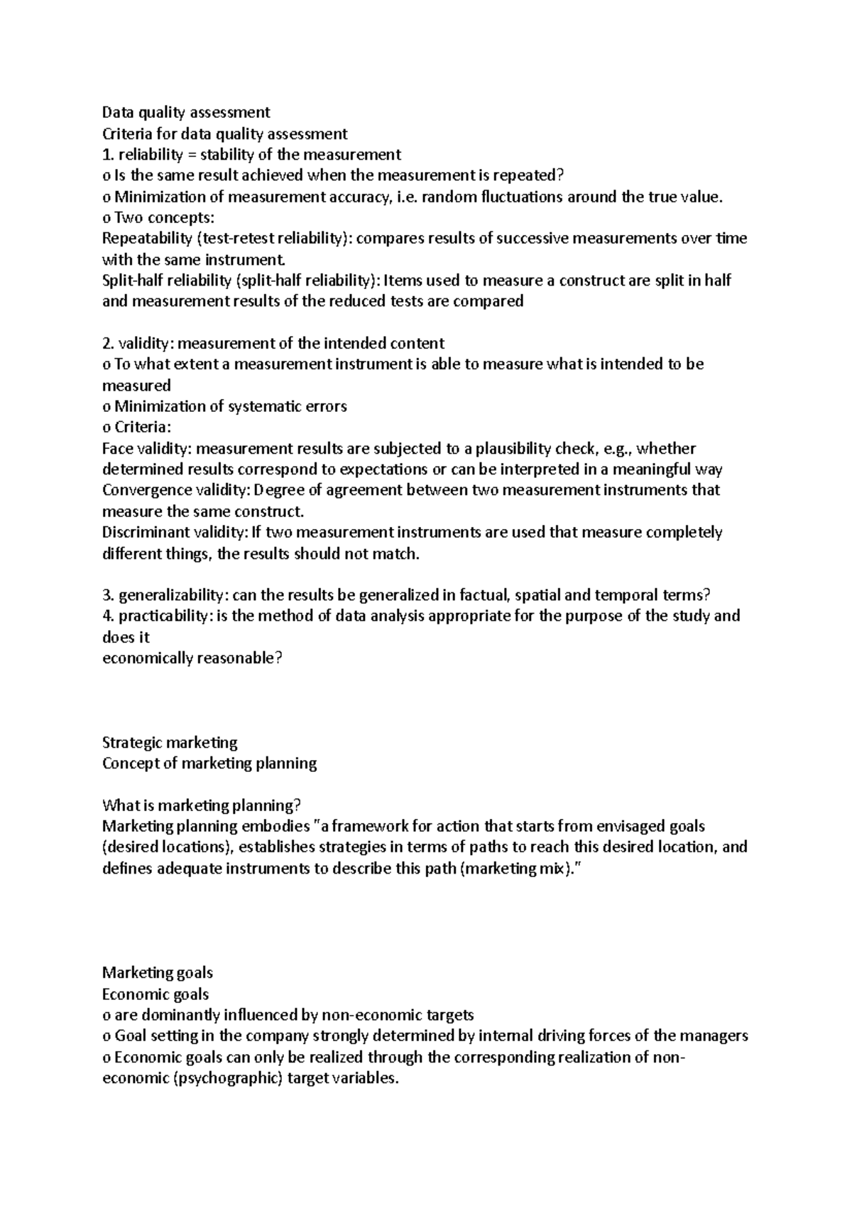 Data quality assessment - Data quality assessment Criteria for data ...