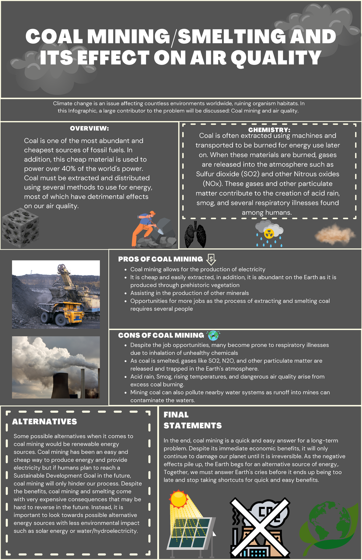 How Coal mining and smelting affects air quality Coal mining allows
