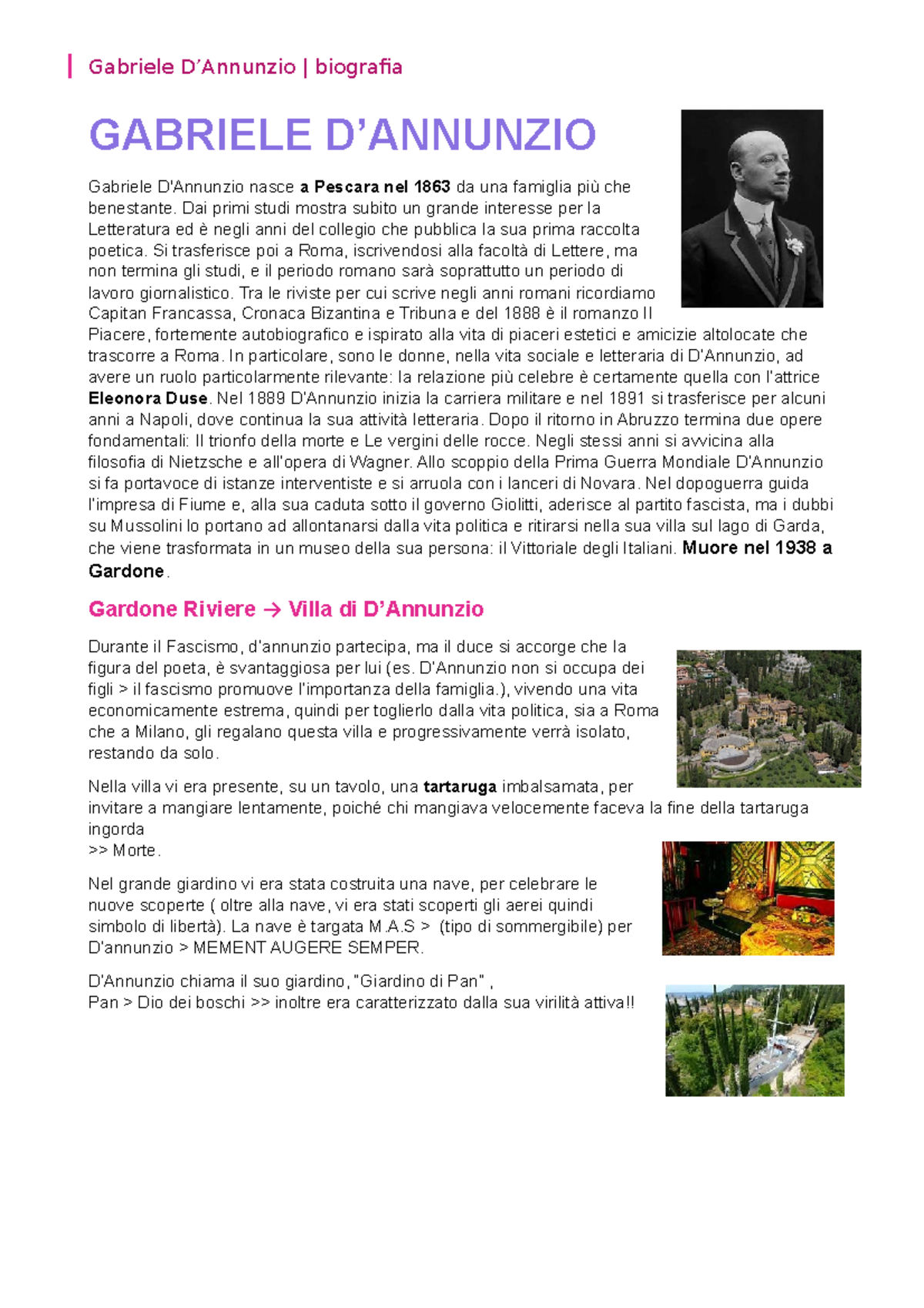 Gabriele D'Annunzio - Gabriele D’Annunzio | biografia GABRIELE D ...