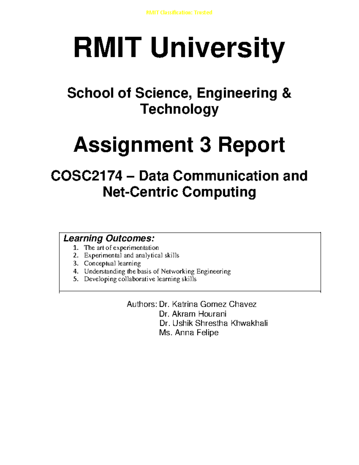 Updated Report 3 2024 - RMIT University School of Science, Engineering ...