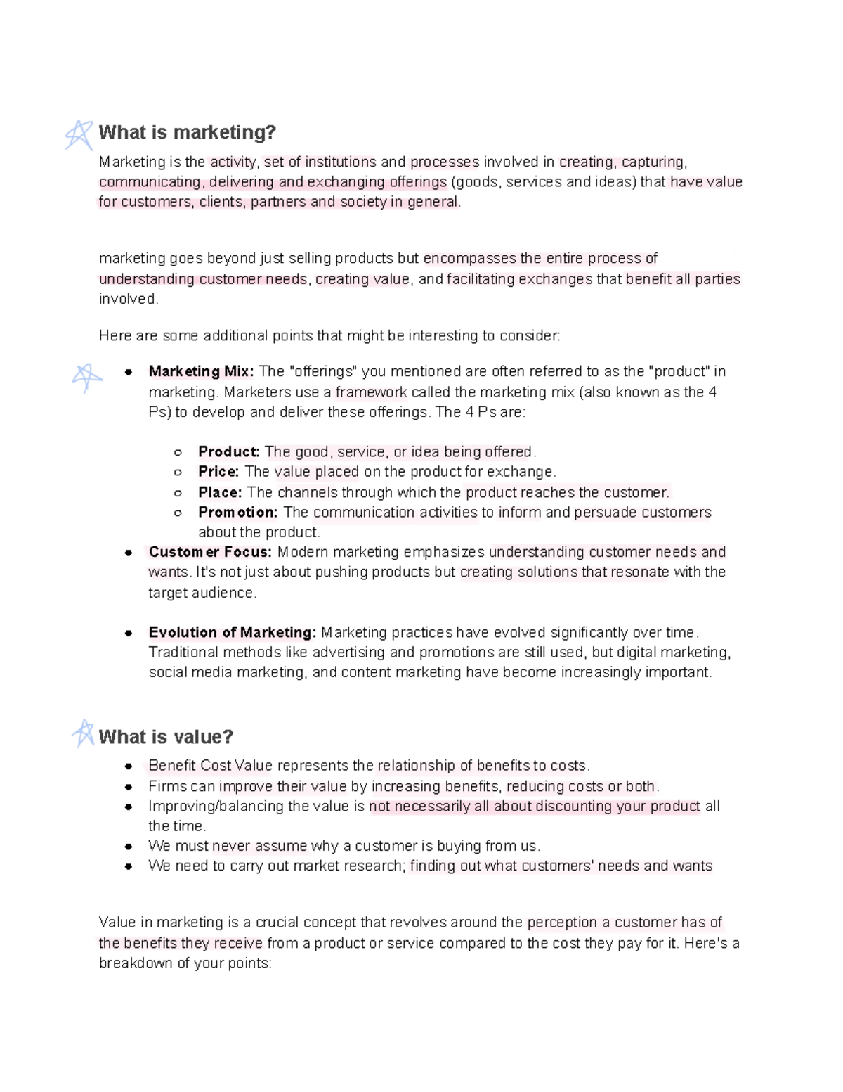 MKTG week 1 chapter 1 - What is marketing? Marketing is the activity ...