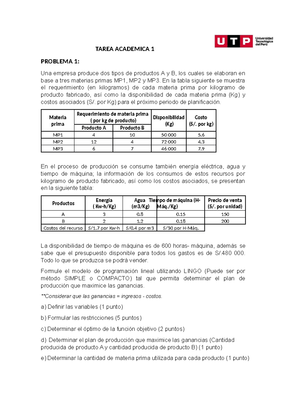 (AC-S05) Problemas DE Tarea Academica 1 Corregida - TAREA ACADEMICA 1 ...