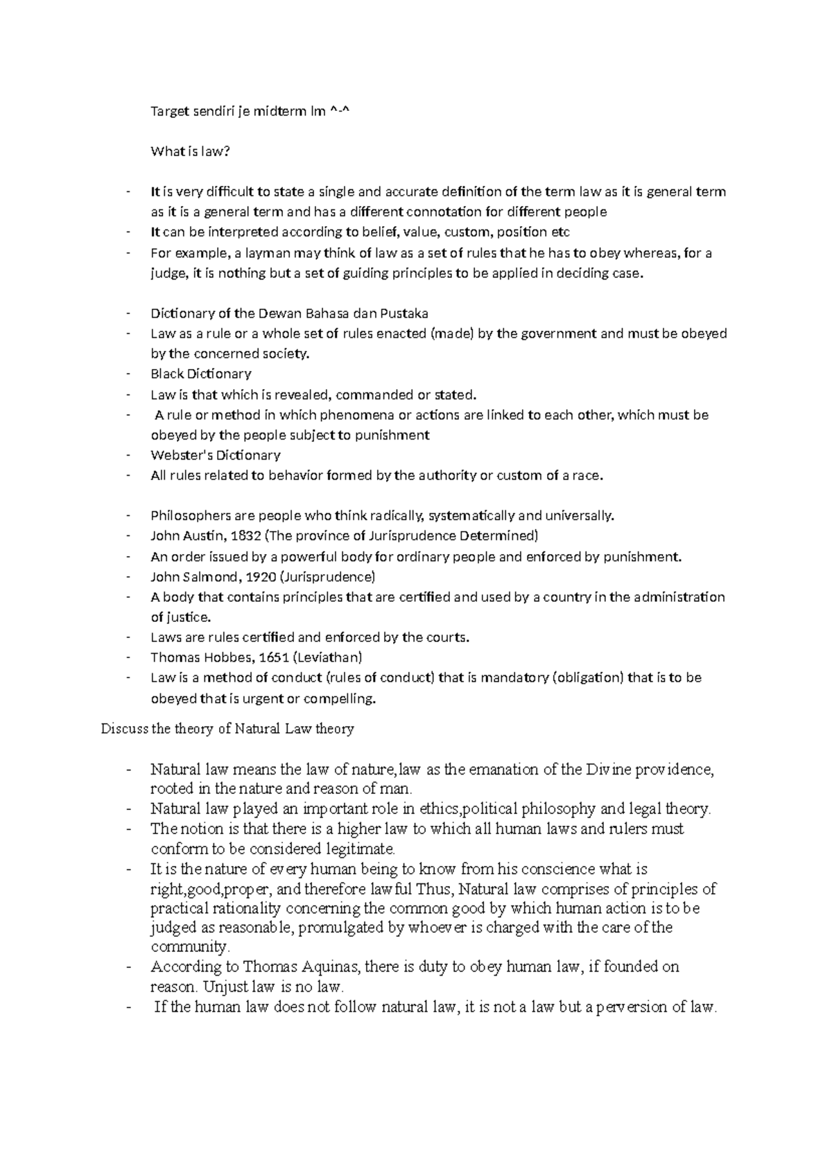 Target sendiri je midterm lm - Dictionary of the Dewan Bahasa dan ...