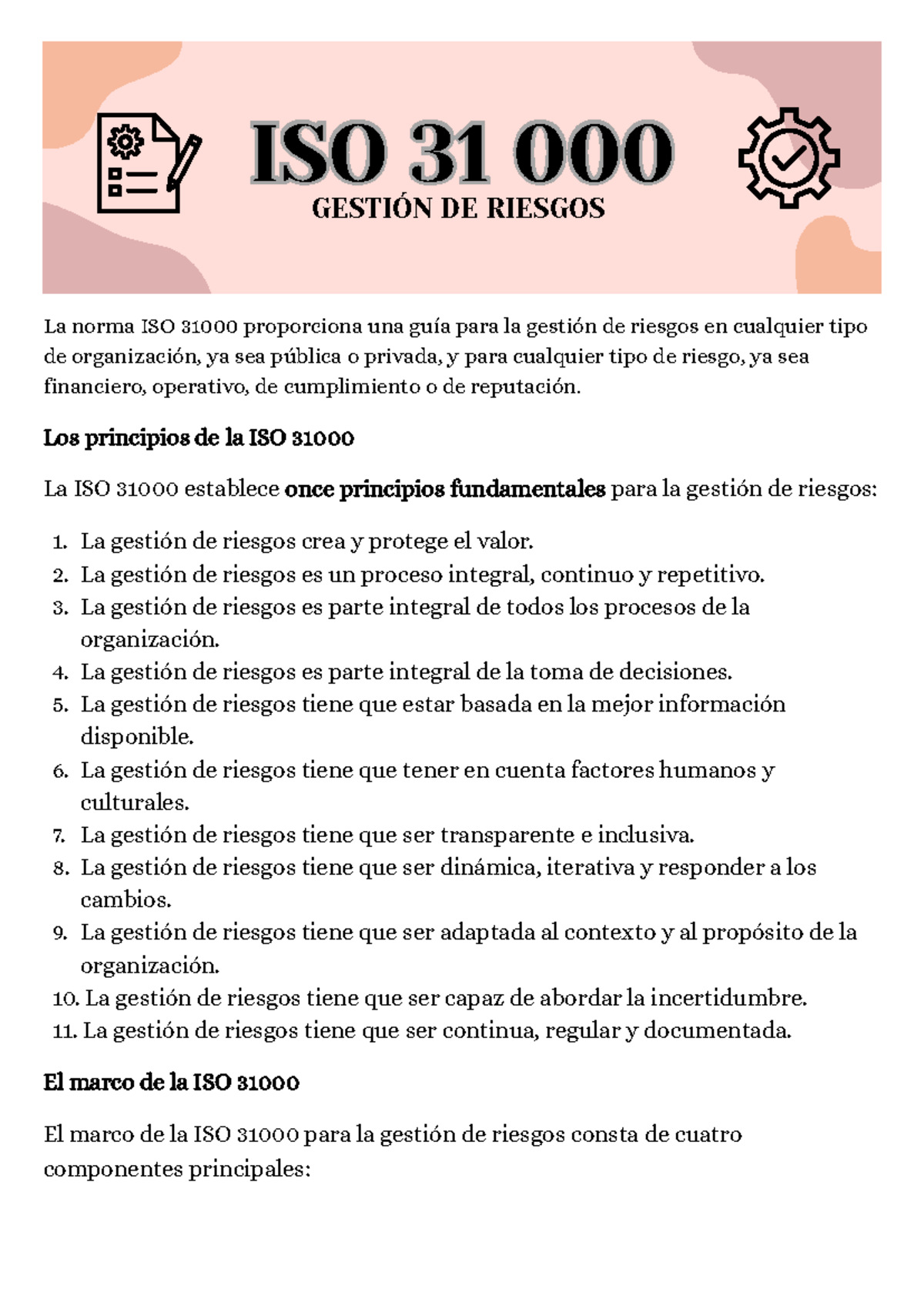 ISO 31000 - La norma ISO 31000 proporciona una guía para la gestión de ...