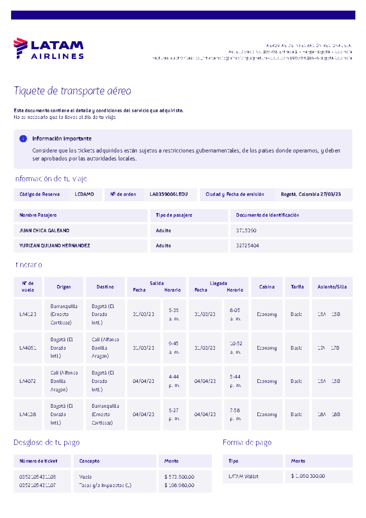 LA0359006 LEOU 4619a9ed 37fa 4693 b183 9def69e36d1a cuv - AEROVIAS DE ...