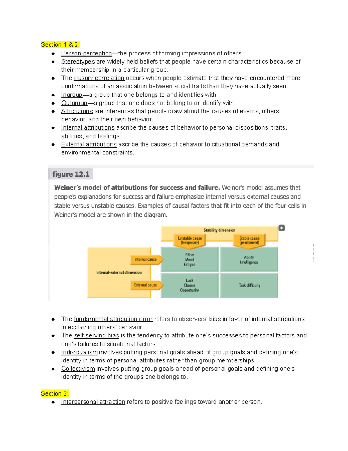 Chapter 12 - PY 101 - Section 1 & 2: Person Perception—the Process Of ...