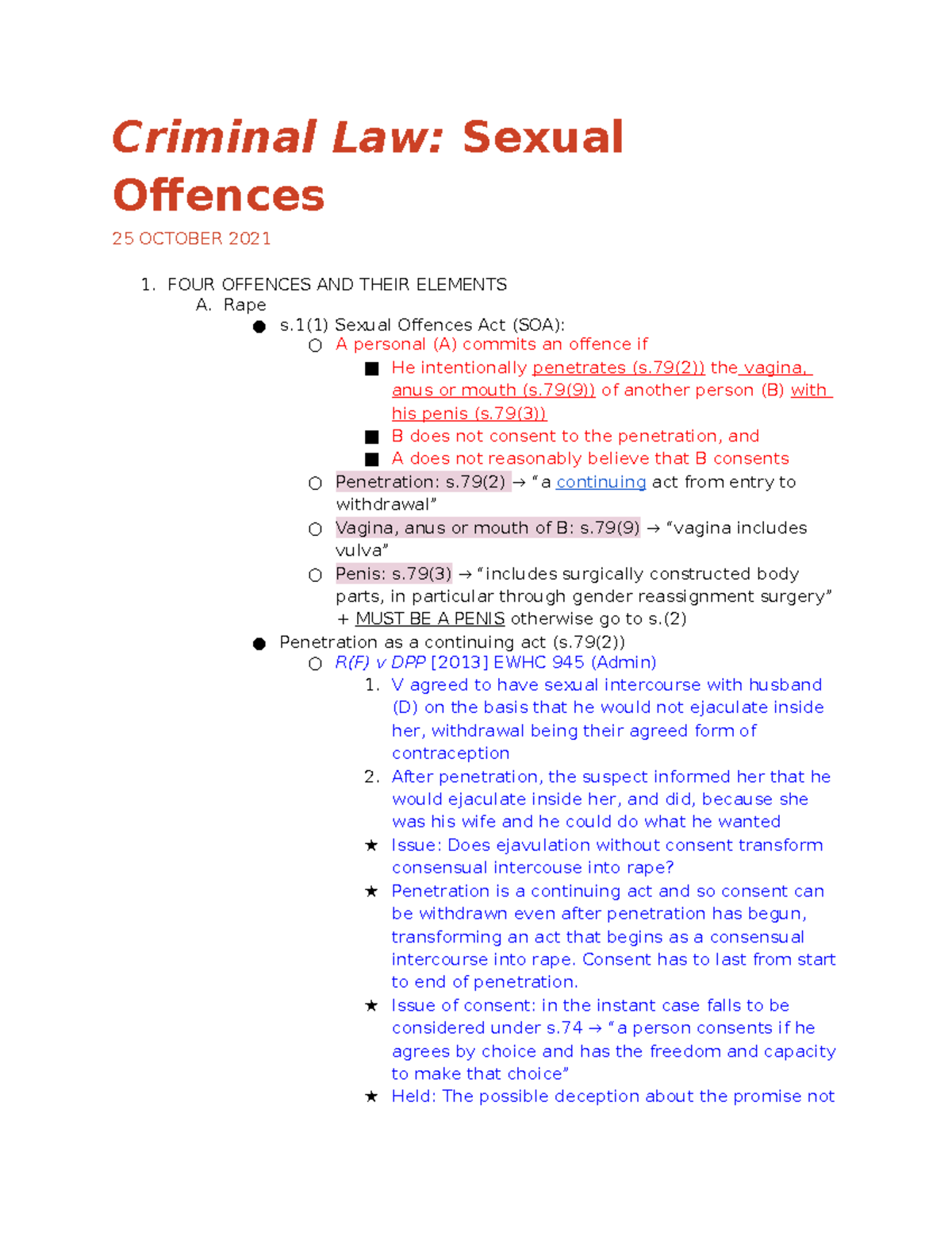 Criminal Law: Sexual Offences - Criminal Law: Sexual Offences 25 ...