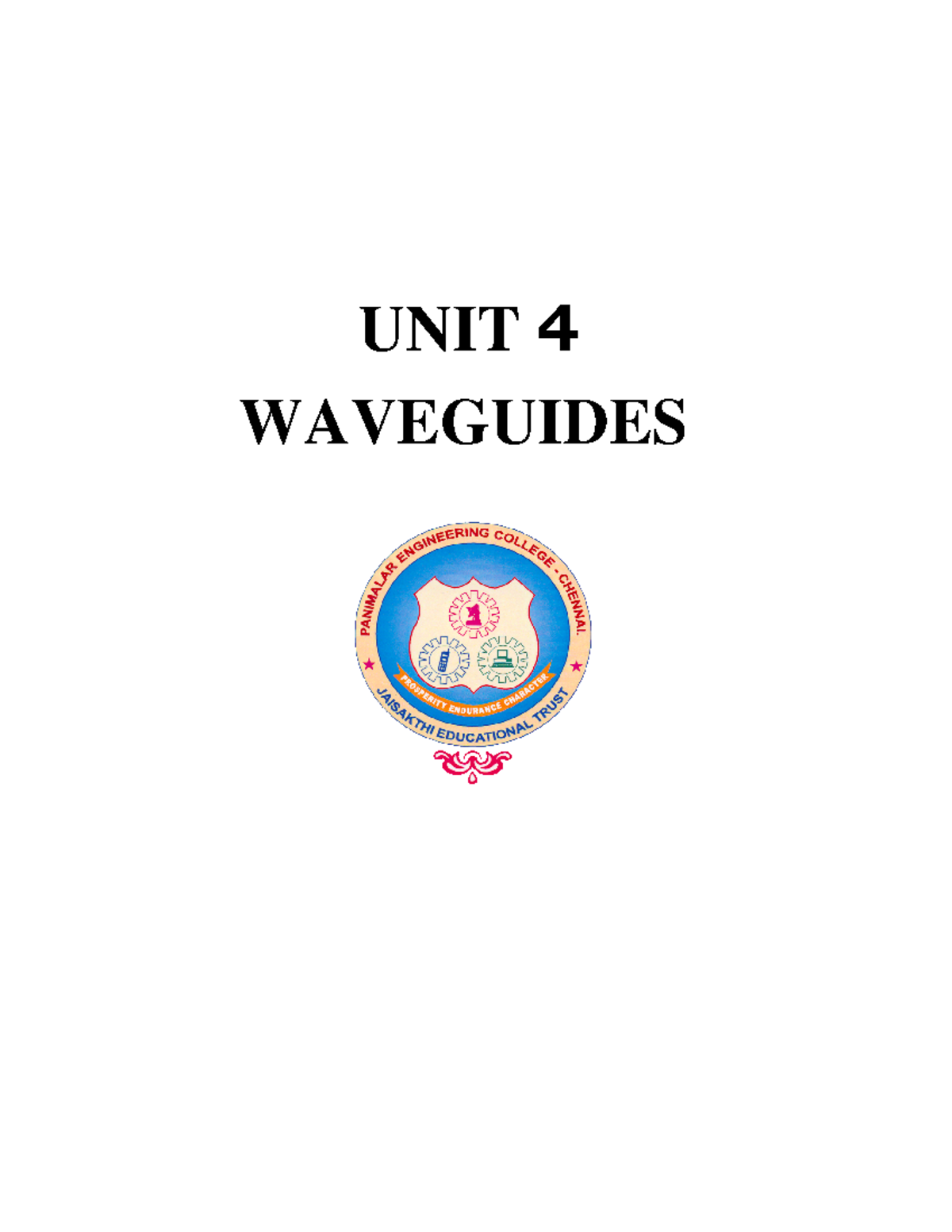 UNIT-4 Waveguides - Wave guide notes - UNIT 4 WAVEGUIDES of TM Waves ...