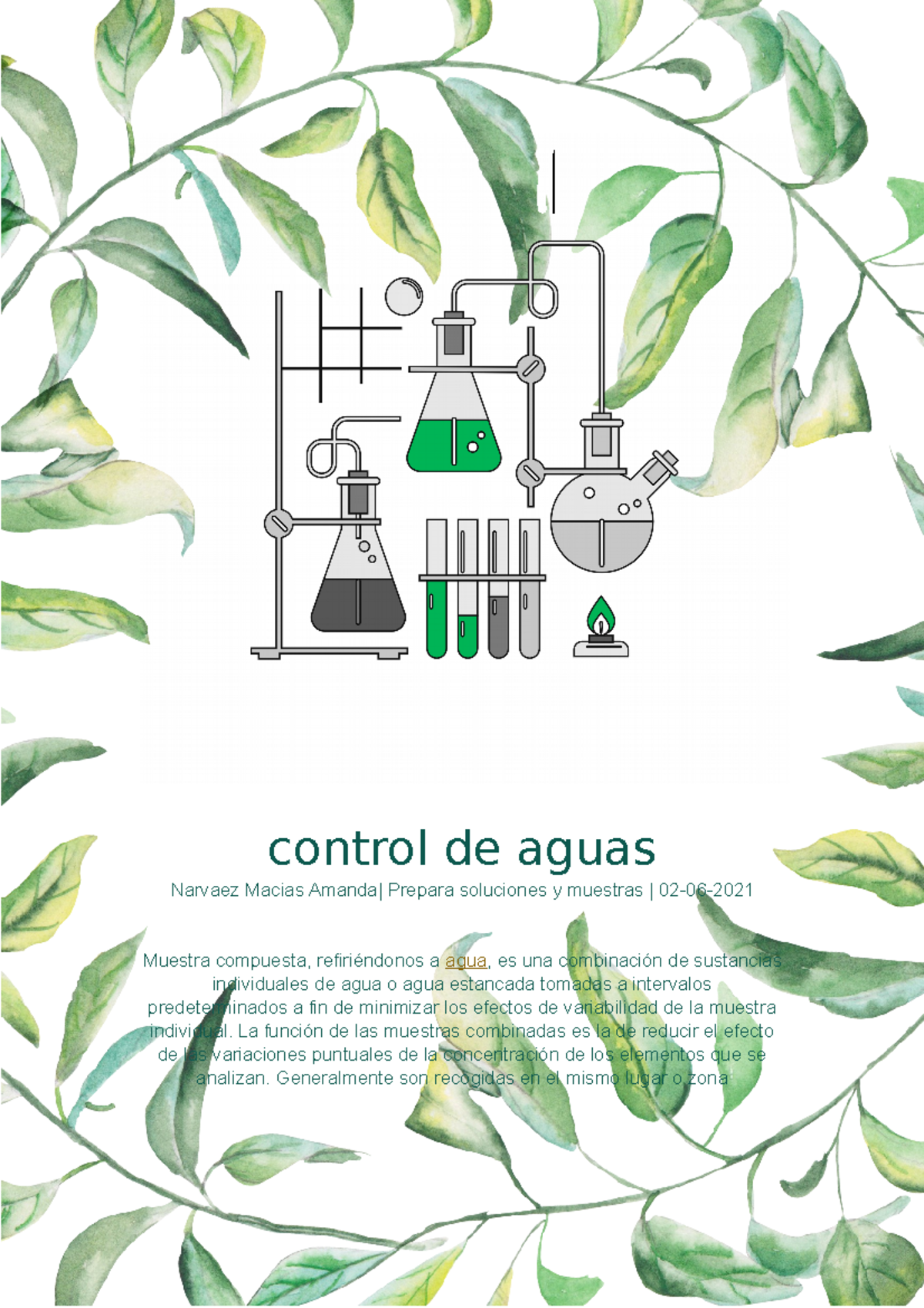 Reporte amanda quimica - control de aguas Narvaez Macias Amanda