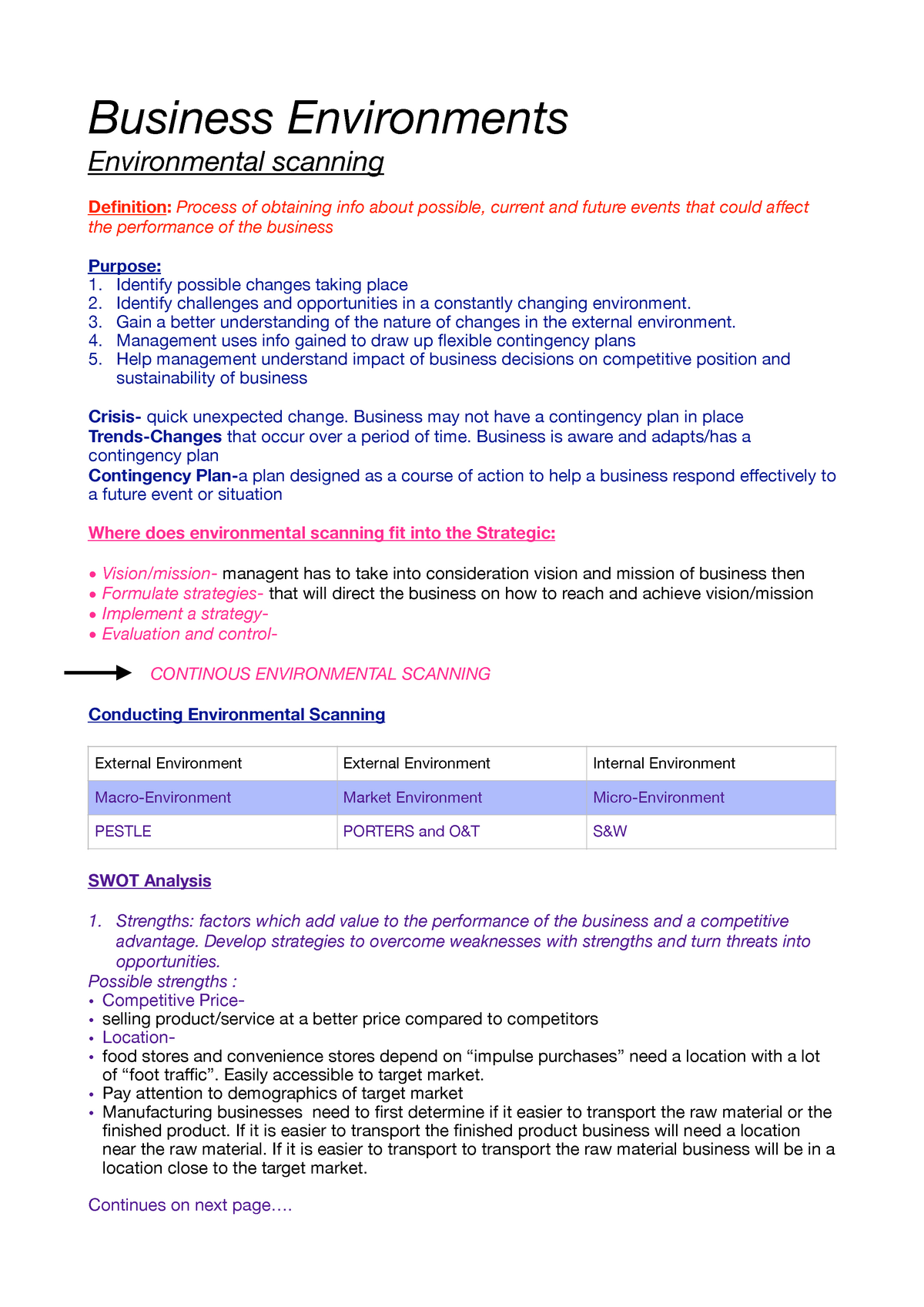 essay on business environment grade 11