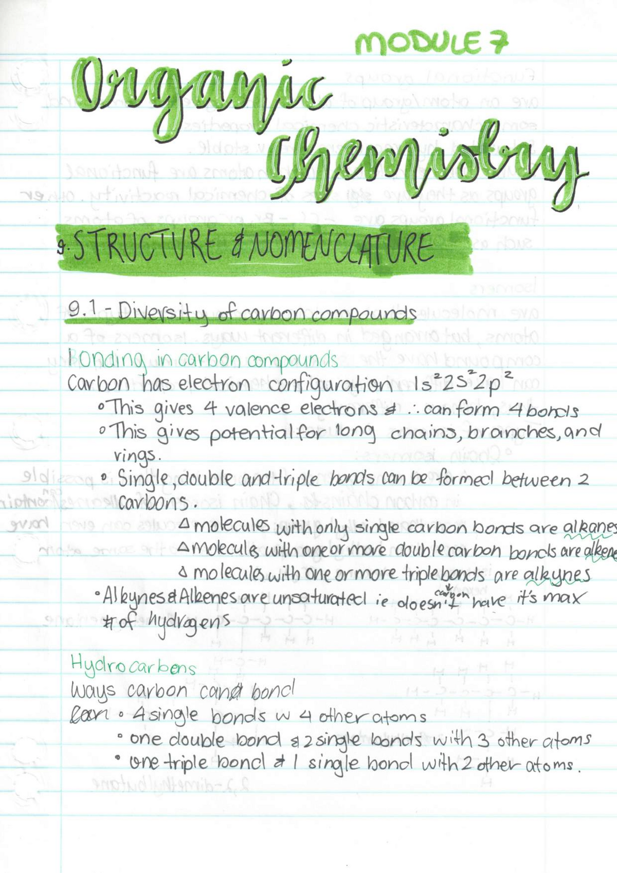 Module 7 organic chemistry notes - CBMS306 - Studocu