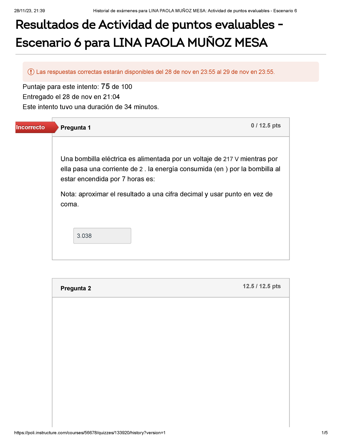 Historial De Exámenes - Fisica 2 - Resultados De Actividad De Puntos ...