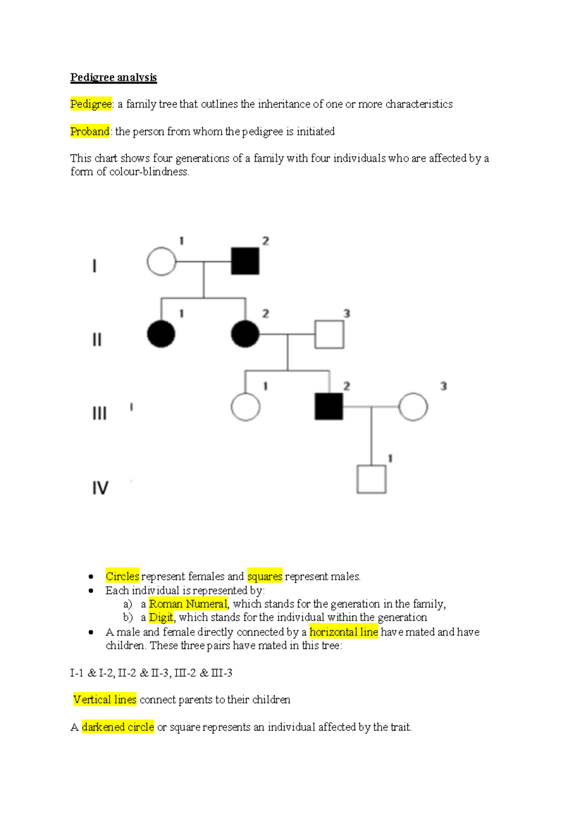 Pedigree Analysis - Pedigree Analysis Pedigree: A Family Tree That ...