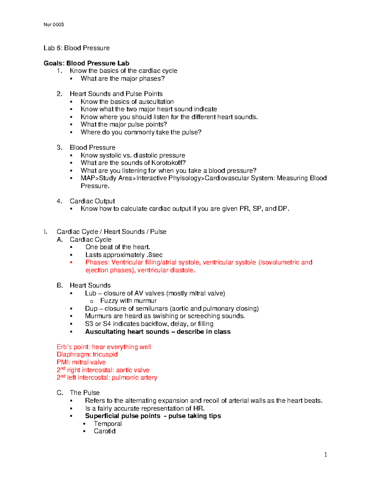 Lab 06 Blood Pressure Lab 6 Blood Pressure Goals Blood Pressure