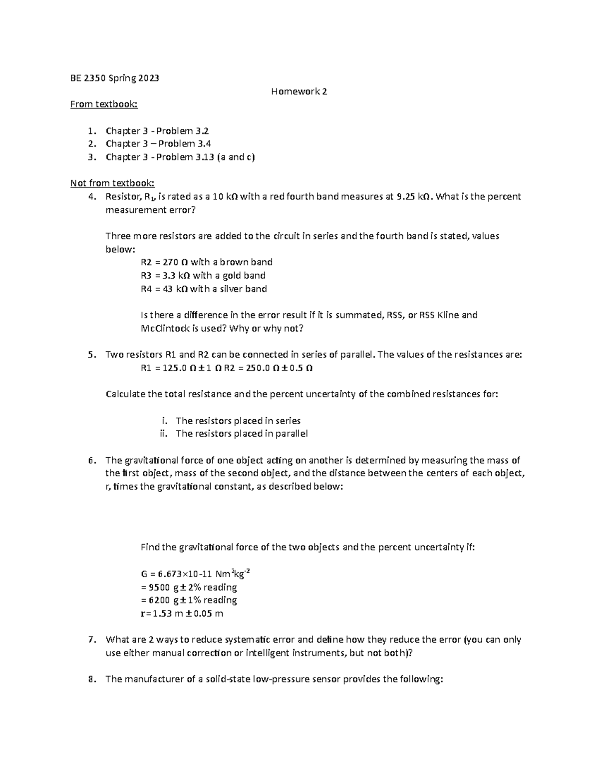 BE 2350 Homework 2 Instructions (1) Totaro - BE 2350 Spring 2023 ...