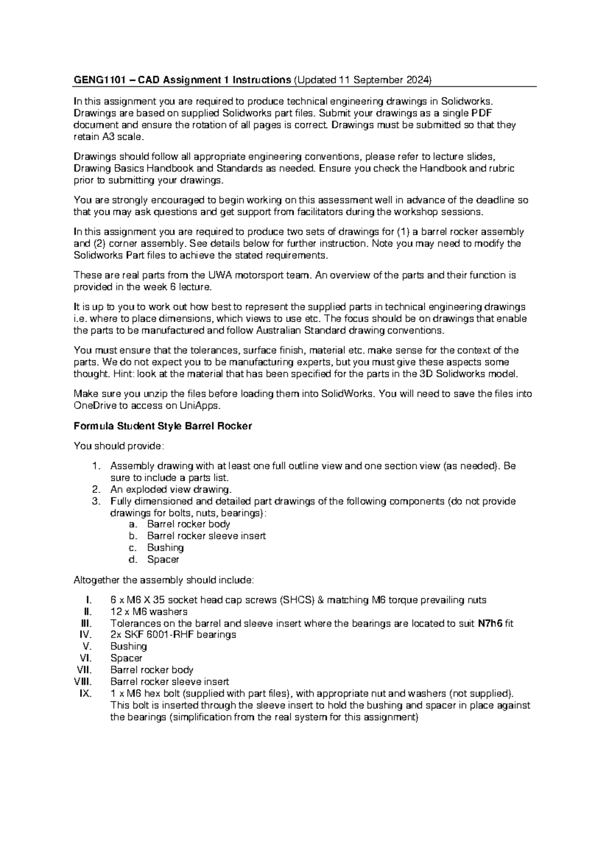 CAD Assignment 1 - Instructions v3 - GENG1101 – CAD Assignment 1 ...