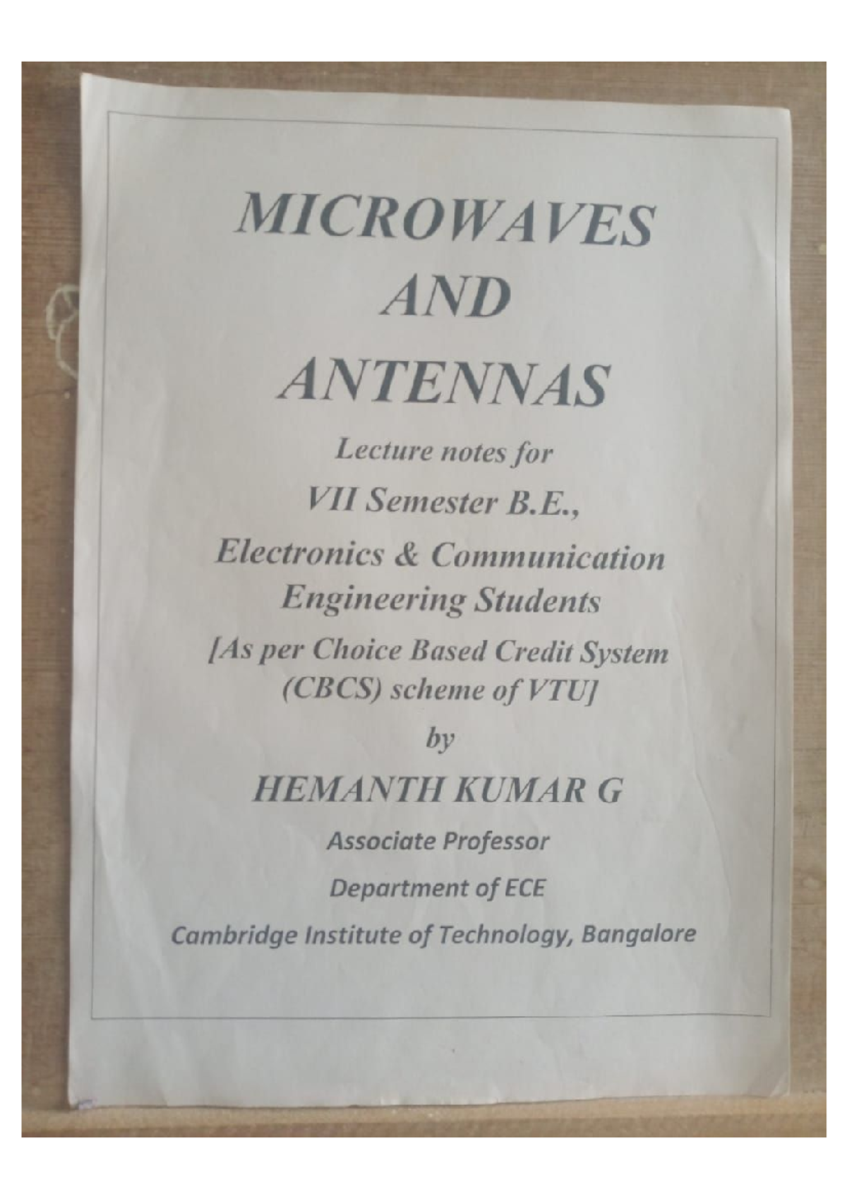 MA Module 1 - Microwave and antennas - Studocu