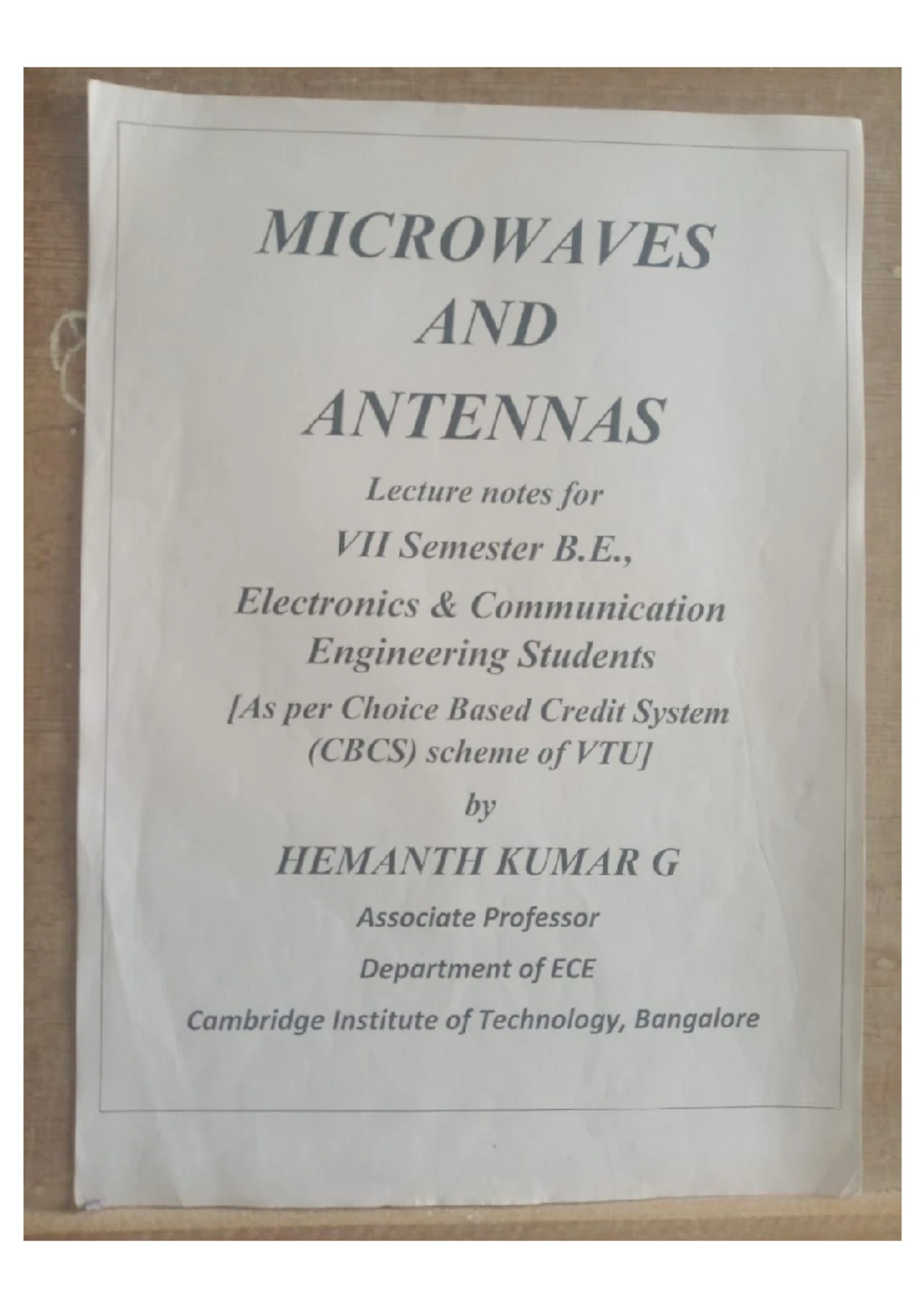 Microwave Module 1 - 1 DATE PAGE 1 MI CROWArE TRANSMISSION LINES ...