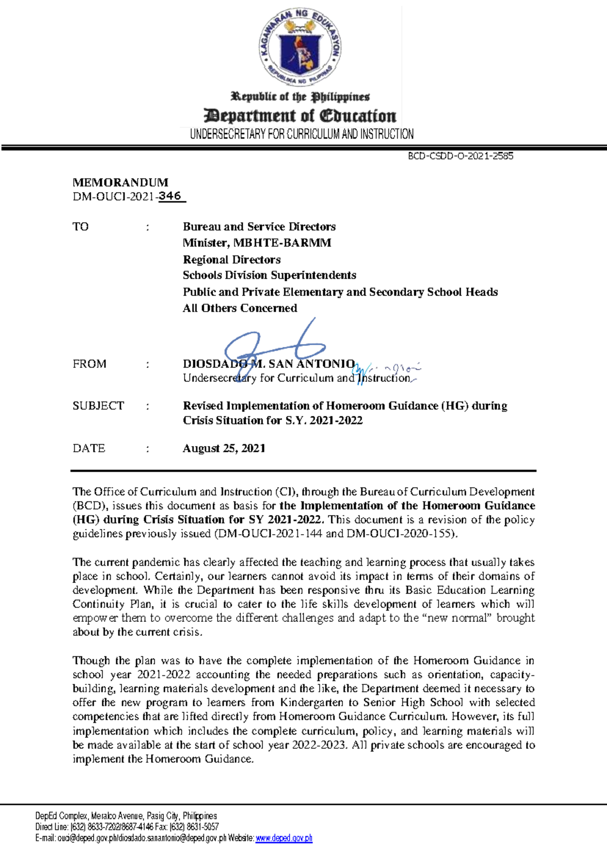 dm-ouci-2021-346-os-8-26-csdd-o-2585-memo-to-regions-homeroom-guidance