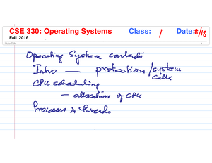 CSE330Project 2Summer - CSE 330 - Operating Systems Summer 2020 Project ...