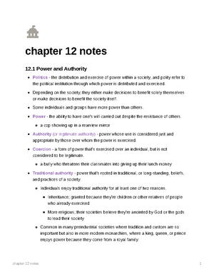 Chapter 13 notes - Chapter 13 notes 13 Families in Cross-Cultural and ...