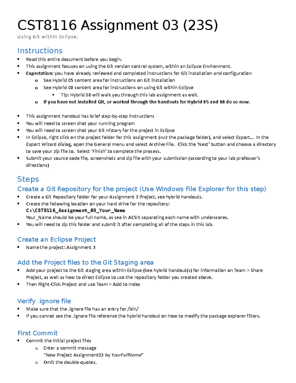 Assignment 3 (23S) - sct - CST 8101 - Algonquin College - Studocu